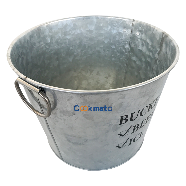 Top Quality Large Galvanized Steel Metal Oval Tub Wine Chiller with Silver Handles