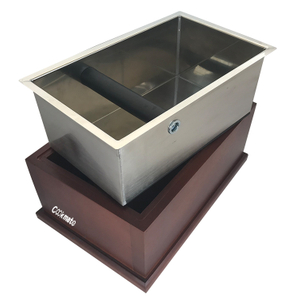 Optimal Size Stainless Steel With Sound-Absorbing Easy Handle Coffee Knocker Box Container