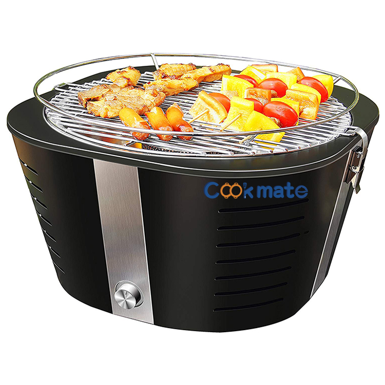 Super Lightweight Round Shape Tabletop BBQ Grill Barbecue Brill for Camping Travel Picnics
