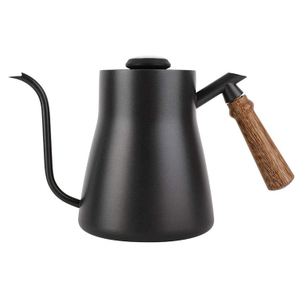 Cookmate Manual Espresso Maker Goose Neck Kettle Stainless Steel Wood Handle Coffee Pot