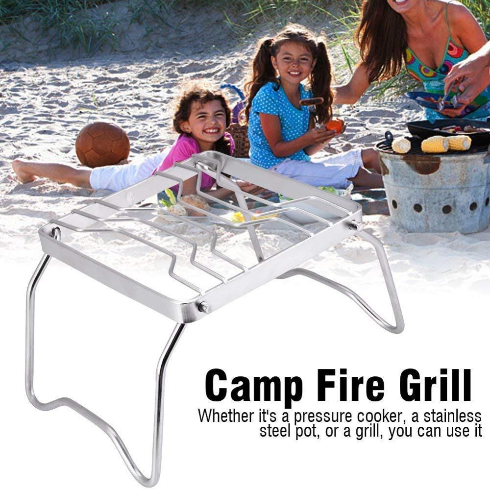 Stainless Steel plate tray steamer cooking sheet food grade wire mesh kitchen tool portable folding Charcoal grill rack