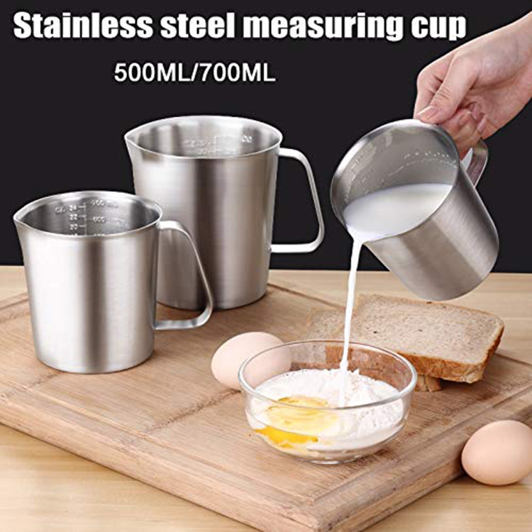 Measuring Cups Jugs Shining Stainless Steel Measuring Cup Graduated Baking Liquid Milk Coffee Cooking Tb Cups Measuring Jugs