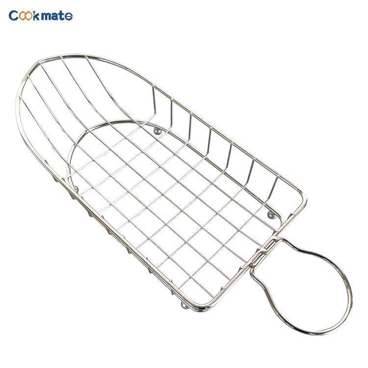 Washable Stainless Steel Wire Mesh Onion Ring Basket For Outdoor Events
