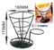 French Fries Cone & dipping Cup Holder, Classical Black Metal Diner Stand Holder French Fries