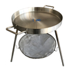 Safe Round Stainless Steel Skillet Cookware Metal Fryer Pan Great for Frying And Grilling Food