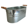 Home Party Galvanized Collection Oval Beverage Tub Ice Bucket Flower Pot