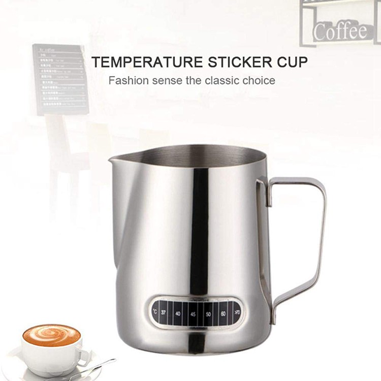 304 Stainless Steel Steaming Pitcher For Measuring Latte Milk Frothing Pitcher Jug