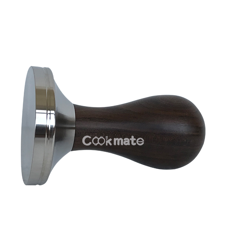 America Style Plate Press Flat Base Calibrated Coffee Tamper With Wood Handle