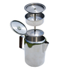 Camping Tool European Style Wood Handle Heat Preservation Eco-Friendly Stainless Steel Pour Over Coffee Tea Pot for Outdoor