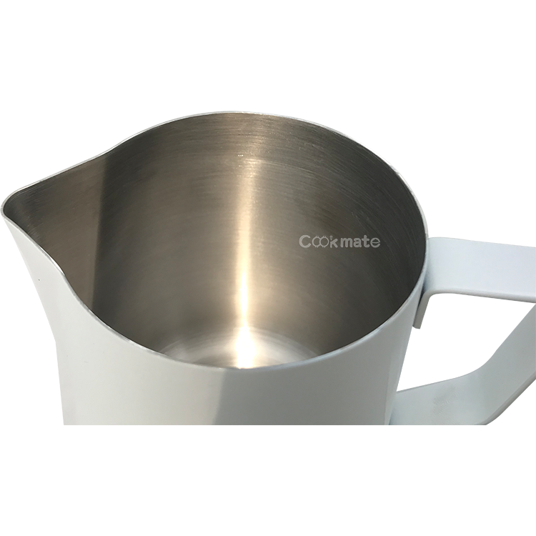 Cooks Professional Milk Frothing Jug & Thermometer, Barista Style Lattes, Coffee, Hot Chocolate Stainless Steel