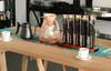5 Holes Wood And Stainless Steel Test Tube Rack Holder Stand Lab Rack Pen Holder