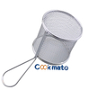 Cookmate high quality small size Stainless Steel Deep cylinder-shaped Wire Mesh french chips chickens basket