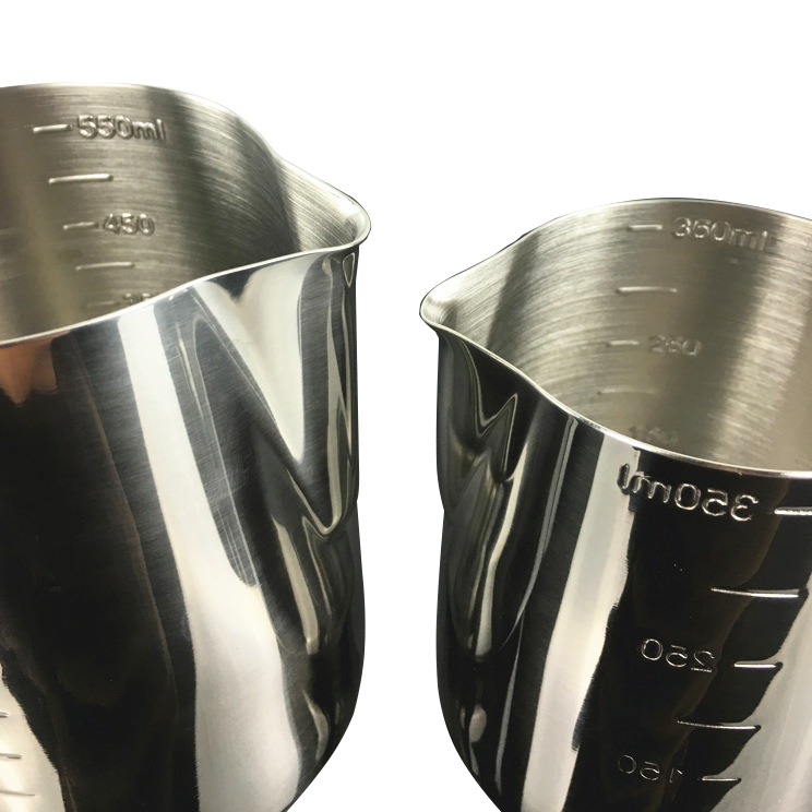 Highly Polished Milk Frothing Pitcher Cup Espresso Latte Spout Jug Measuring Coffee Mug