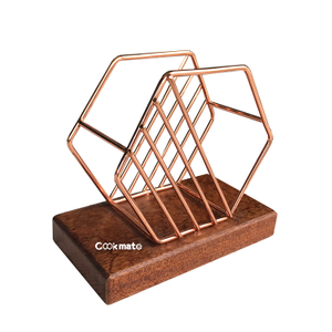 Cookmate Filter Paper Shelf Papers Holder With Wooden Base Hot Sale Coffee Tool