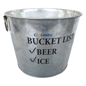 Top Quality Large Galvanized Steel Metal Oval Tub Wine Chiller with Silver Handles
