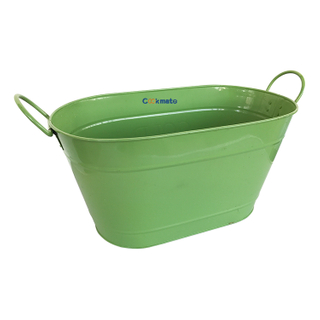 Bar Promotional Large Galvanized Beverage Tub Oval with Handles Green Or Color As Request