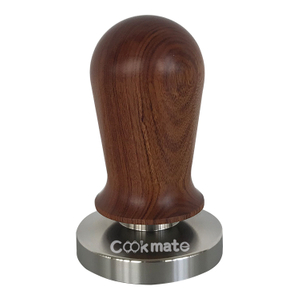 Good Quality Wooden Stainless Steel Coffee Hammer With Spring Loaded Espresso Tamper