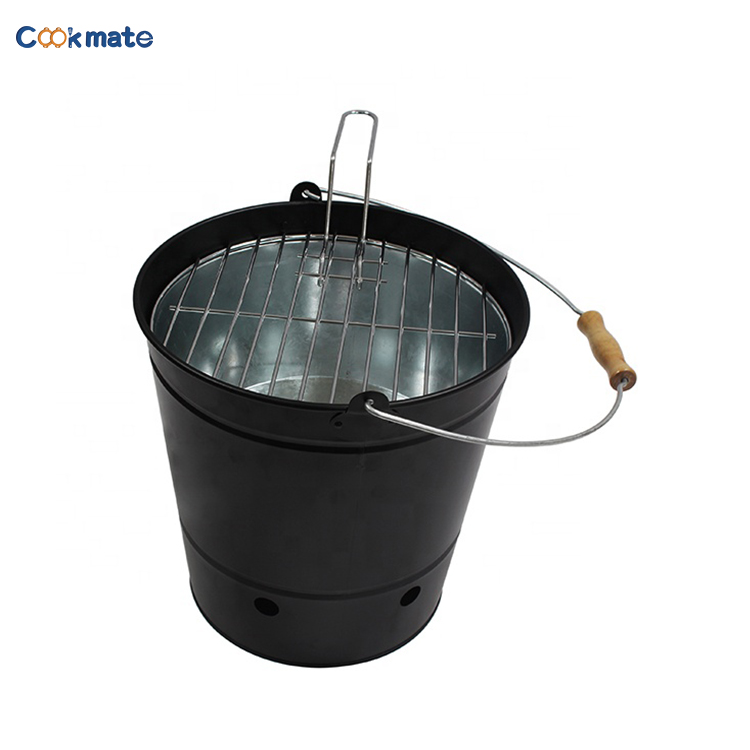 Portable Light Weight Garden Smoker Grill Barbecue Charcoal Grill BBQ Roasting Bucket