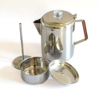 Stainless Steel Coffee Percolator Kettle Pot Camping Coffee Percolator