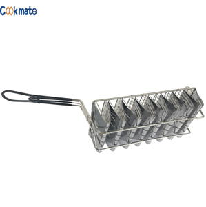 Commercial Air Tostada Frying Boiling 8 Mould Mexican Shell Deep Fryer Basket Cesta Taco Shell Machine