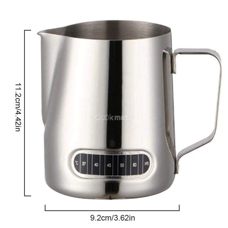 Heavy Duty Coffee Tool Stainless Steel Milk Pitcher for Making Coffee Cappuccino Milk Jug Boba Tea Cup