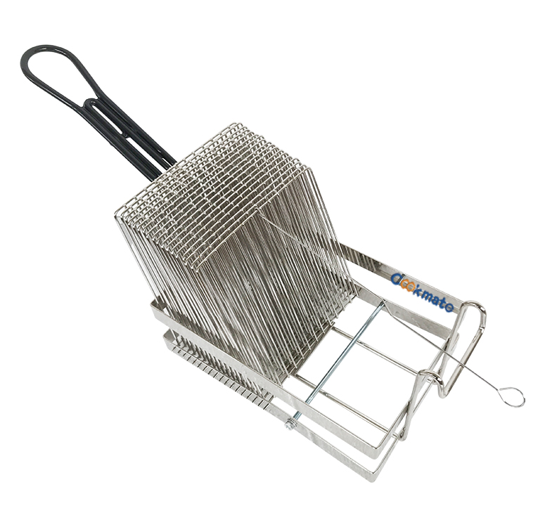 Professional Commercial Heavy-Duty Kitchen New Utensils Tostada Fry Basket with Grip