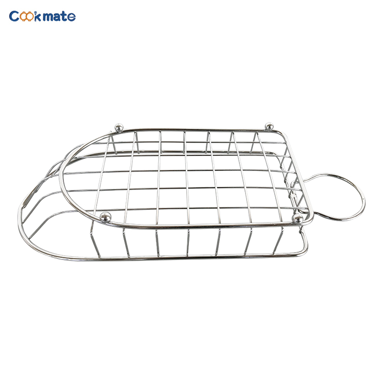 Cheap Price Stainless Steel 201 Bread Wire Mesh Basket Taco Shell With Ketchup Cup