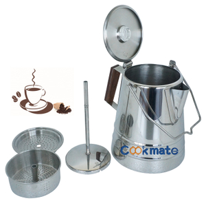 Multifunction Stainless Steel Easy To Clean Fire Pit Coffee Pot with Coffee Percolator