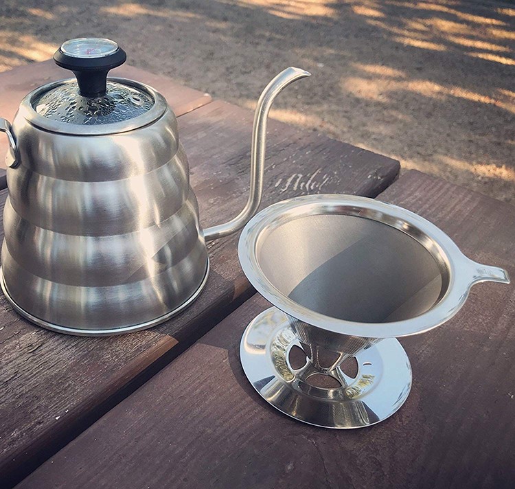 High Quality Factory Price Stainless Steel Pour Over Reusable Refillable Coffee Colander Dripper Coffee Basket