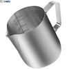 100/150/200/350/600/1000ml Steaming Pitcher Measurements on Both Sides Coffee Creamer Pitcher