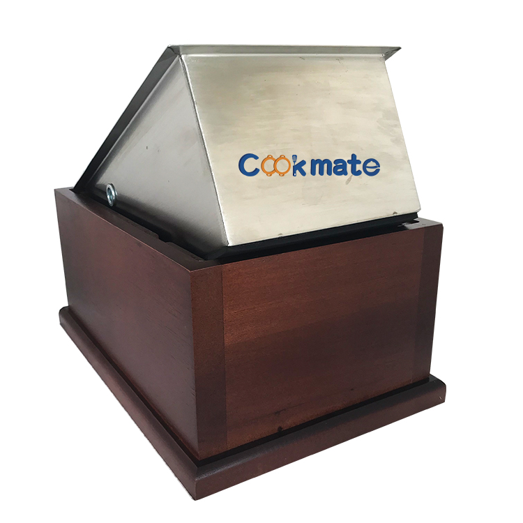 COOKMATE Durable Anti Slip Stainless Steel Espresso Dump Bin Coffee Grind Knock Box