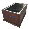 Durable Stainless Steel With Wooden Base Rectangle Coffee Grind Espresso Dump Bin Wood Base Knock Box